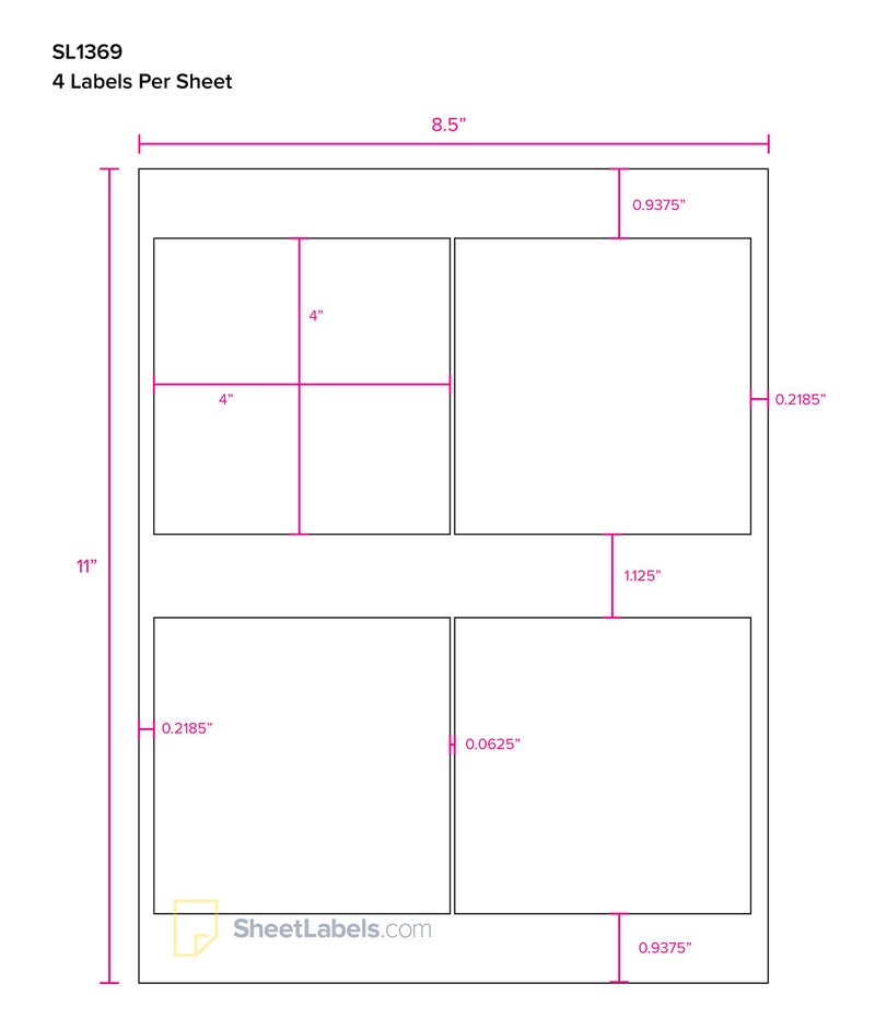 Sheet Labels 4" x 4" Labels from SheetLabels.com, Laser or Inkjet Printable, Easy to Peel, 400 Labels - 100 Sheets - Image 4