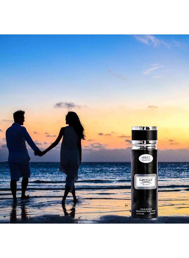 هيبا'ز كوليكشن كريدي بلاك بور أوم مزيل العرق بخاخ الجسم 6.7 أونصة سائلة. 200 مل - Image 2