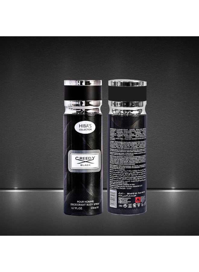 هيبا'ز كوليكشن كريدي بلاك بور أوم مزيل العرق بخاخ الجسم 6.7 أونصة سائلة. 200 مل - Image 3