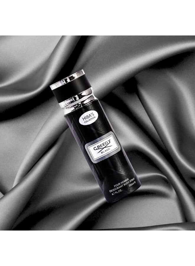 هيبا'ز كوليكشن كريدي بلاك بور أوم مزيل العرق بخاخ الجسم 6.7 أونصة سائلة. 200 مل - Image 5