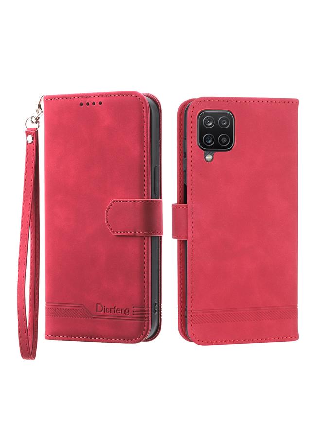 اس-توب جراب لهاتف Samsung Galaxy A12 5G Dierfeng Dream Line TPU + جراب هاتف من جلد البولي يوريثان - Image 1