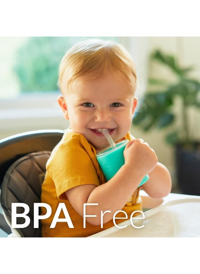 PopYum كوب تدريب سيليكون من PopYum مع قشة + غطاء 2-Pack - Image 2