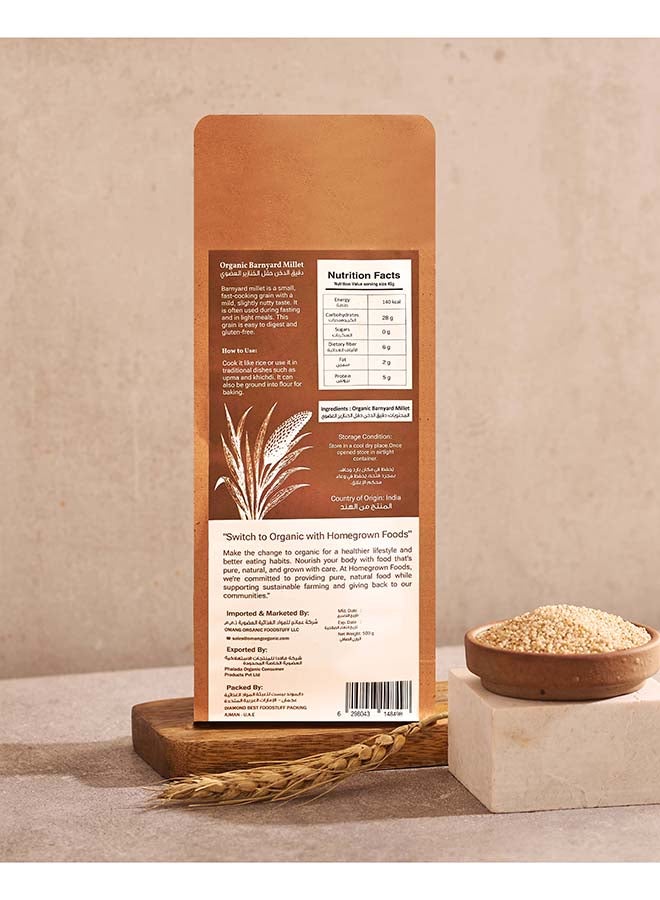 Homegrown Organic Barnyard Millet (Samwa) – 500g  | Unpolished, Gluten-Free, High Fiber Millet | Perfect for Khichdi, Upma & Healthy Diets - Image 4