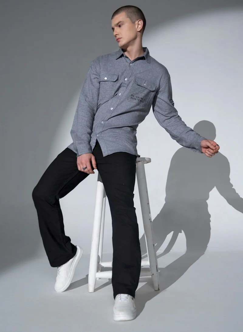 Hubberholme Black Bootcut Mid-Rise Stretchable Jeans for Men