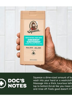 Dr. Squatch Dr. Squatch NEW Natural Body Wash for Men - Non-Exfoliating - Coconut Castaway + Wood Barrel Bourbon (14 oz, 2 Pack)  - Image 3