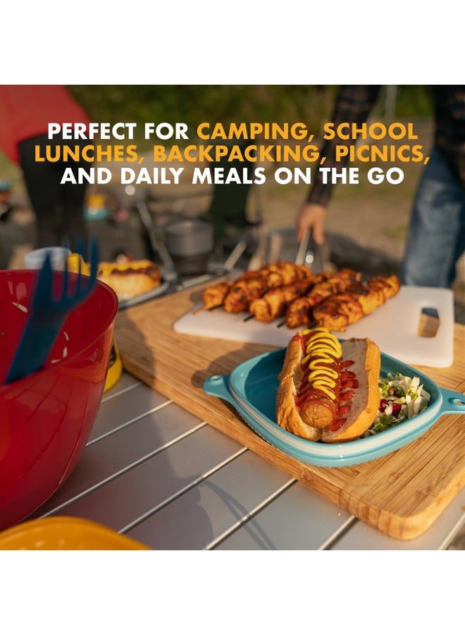 UCO 6-Piece Camping Mess Kit with Bowl, Plate, Collapsible Cup, and Switch Camping Spork - Image 3