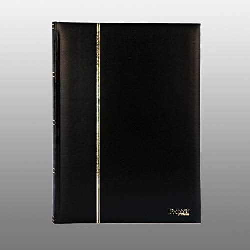 Prophila Collection Prophila Stamp Album Stockbook 60 Black Sides, Leatherette Padded Black Cover - Image 2
