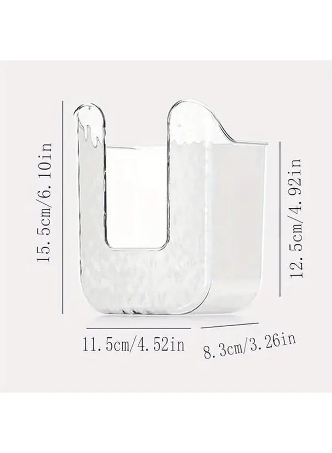 Transparent White Wall Mounted Wet Wipe Dispenser Refillable Bathroom Kitchen Organizer - Image 3
