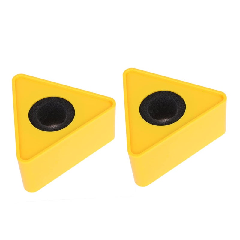 2 Pack Yellow Triangle Microphone Flag 9 8X8 9cm Interview Mic Logo for Stickers Engraving - Image 5