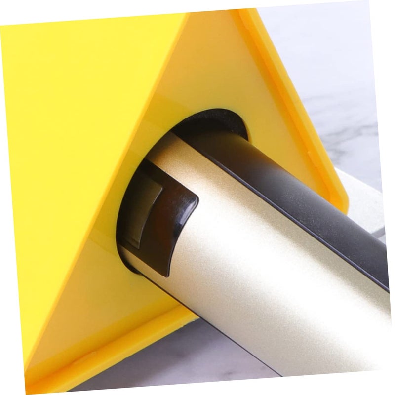2 Pack Yellow Triangle Microphone Flag 9 8X8 9cm Interview Mic Logo for Stickers Engraving - Image 4