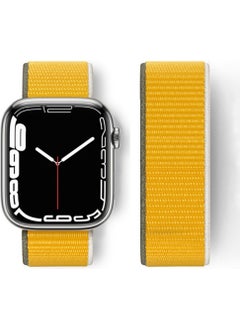 HappyCase Apple Watch 41MM Mesh Velcro Band - Khaki Green-Yellow 