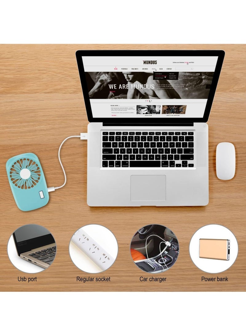 Captaintech Fan Mini Fan Powerful Small Personal Portable Fan Speed Adjustable USB Rechargeable Cooling for Kids Girls Boys Woman Home Office Travel - Image 5