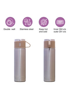 HYDROBREW Double Wall Insulated Tumbler Vacuum Flask With 2 X 150 ML Cup - Ivory  - Image 5