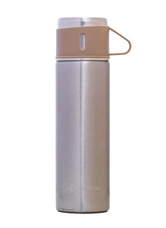 HYDROBREW Double Wall Insulated Tumbler Vacuum Flask With 2 X 150 ML Cup - Ivory  - Image 2