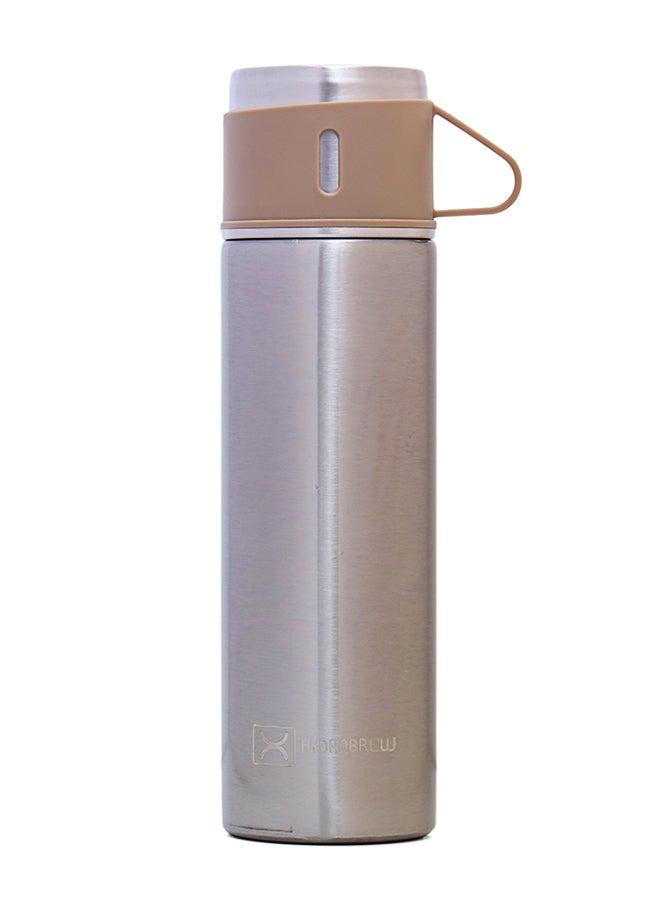 HYDROBREW Double Wall Insulated Tumbler Vacuum Flask With 2 X 150 ML Cup - Ivory - Image 2