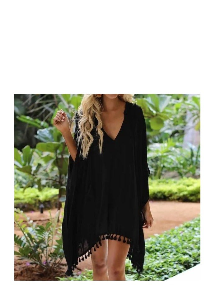 بلوزة نسائى من الشيفون مزينة ببلابل - Image 2