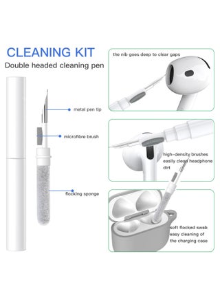 Silicone Case Set for AirPods 4th Generation/4 ANC Protective Cover 2024 with Lanyard/Keychain/Cleaner Kit/Ear Tips (Gray, Enhanced) - view 4