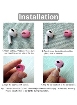 Silicone Case Set for AirPods 4th Generation/4 ANC Protective Cover 2024 with Lanyard/Keychain/Cleaner Kit/Ear Tips (Gray, Enhanced) - view 5