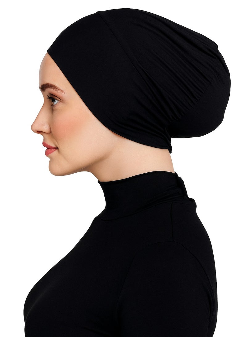 Shein Women’s Solid Color Modal Undercap – Stretchable High Elasticity Head Cover – Perfect Under Hijab or for Sports - Image 1