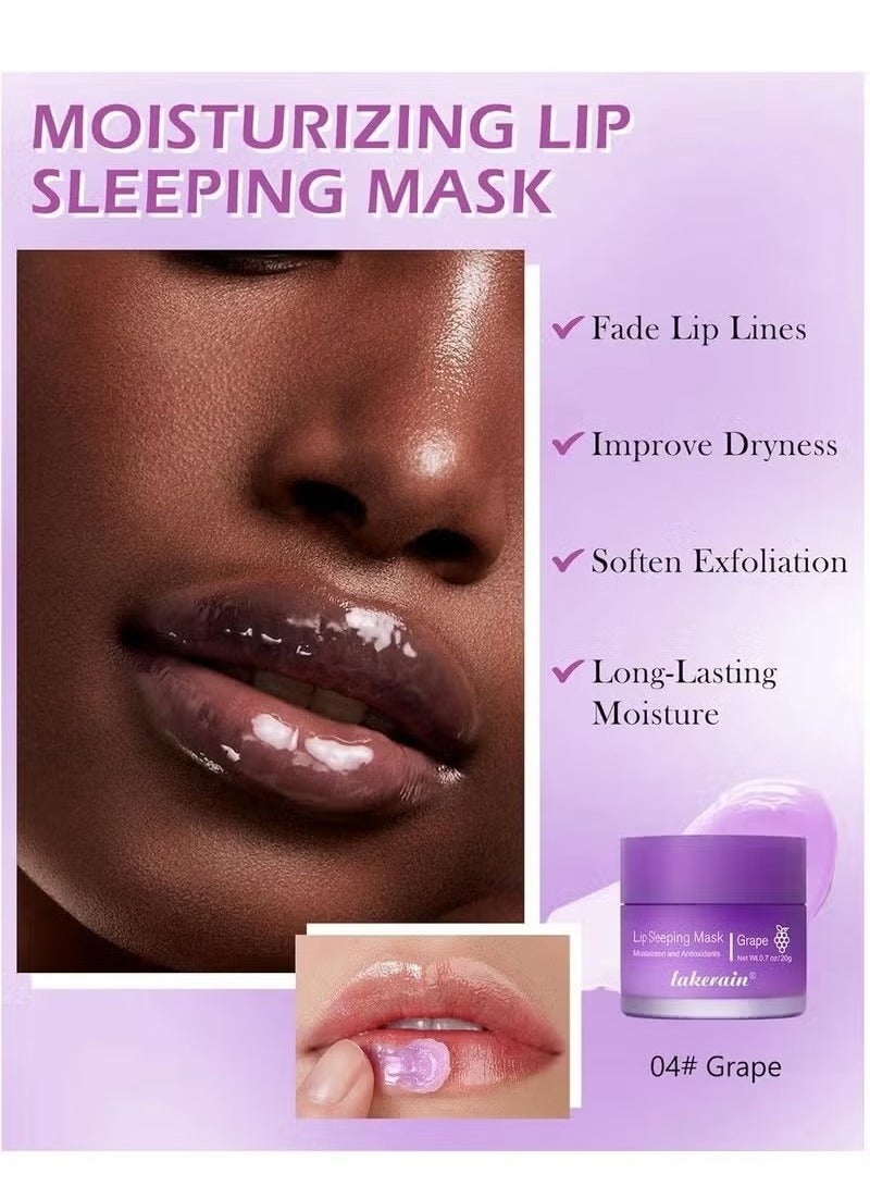 lakerain Lip Sleeping Mask Overnight Lip Mask Moisture and Collagen Booster Lip Mask Day and Night Repair Lip Balm for Improves Dryness and Cracked Lip Scrubs Lip Plumper Oil Tinted Lip Balm 04 - Image 3