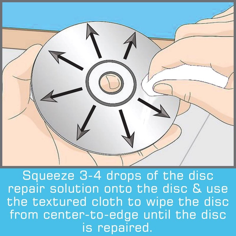Maxell Maxell 190510 Disc Scratch Cleaner  Repair Kit for CDDVD  Eliminates Disc Skipping  Sound Loss Repairs Minor Scratches Quickly  Effectively  Repairs Up to 2 Discs  Easy to Use - Image 4