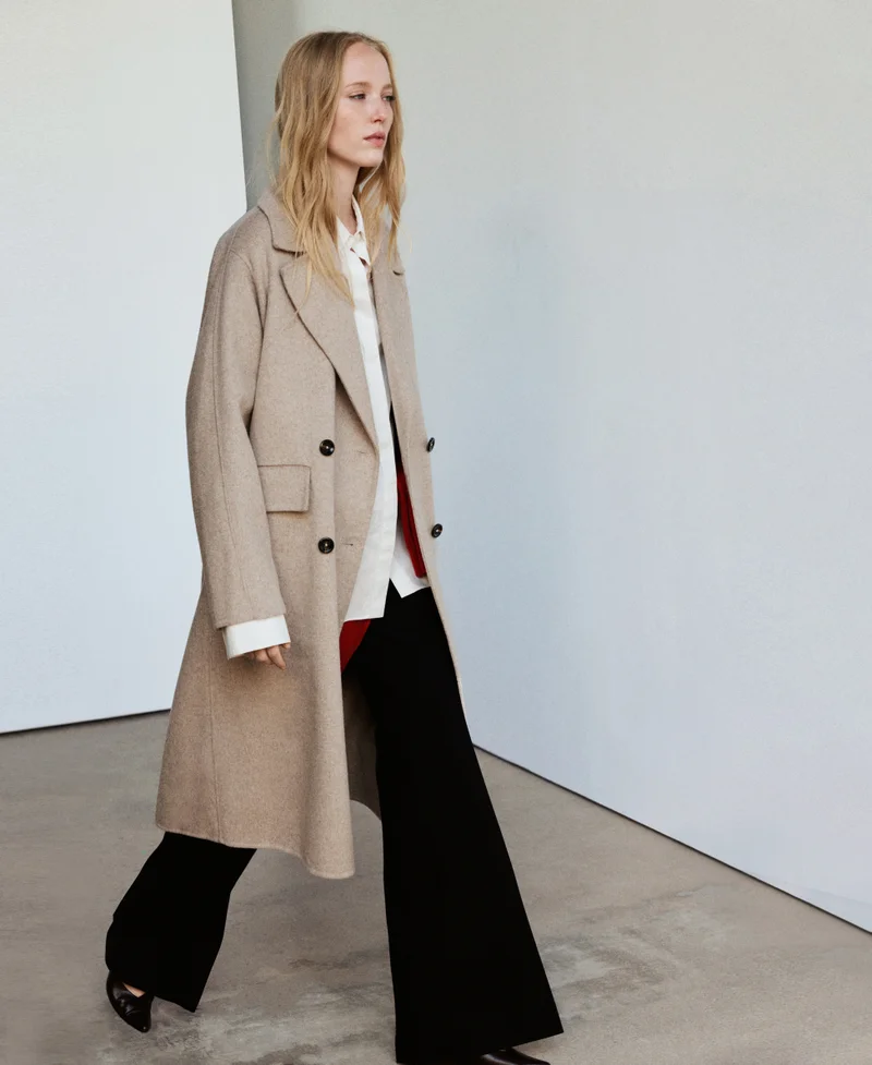 Mango Handmade oversized wool coat