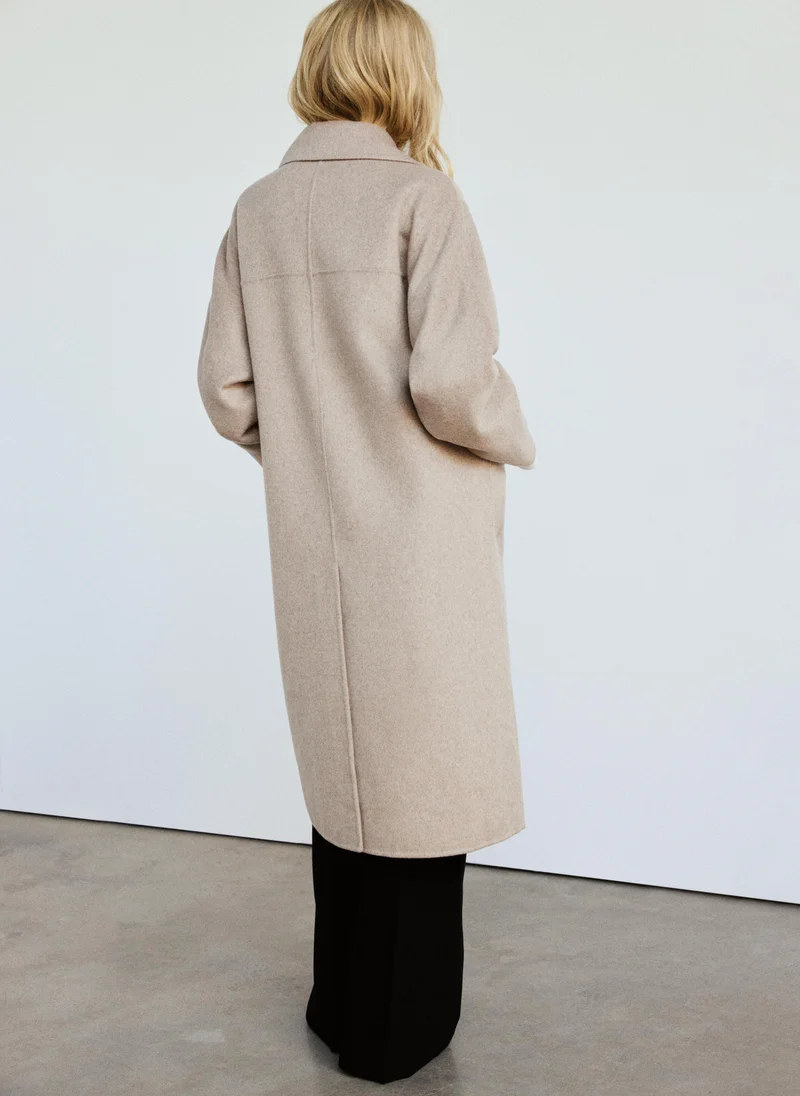 Mango Handmade oversized wool coat