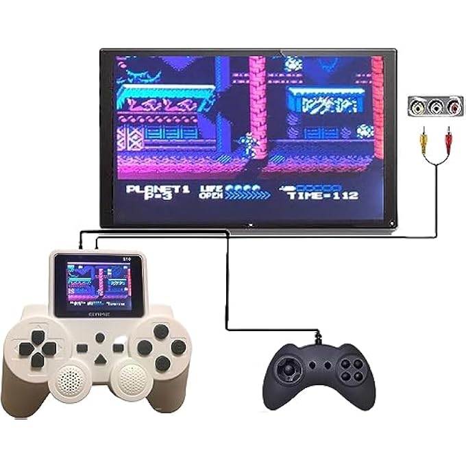 520 IN 1 CLASSIC GAMES 2PLAYER CONTROLLER GAMEPAD|ORIGINAL|,TV OUTPUT SUPPORTED,REVIEW CHILDHOOD MEMORIES,HIGH DEFINITION COLOR SCREEN,RECHARGEABLE 1020MAH BATTERY CAPACITY 6-7 HOURS. - Image 2