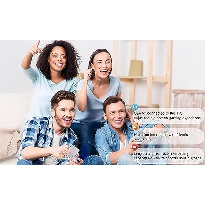 520 IN 1 CLASSIC GAMES 2PLAYER CONTROLLER GAMEPAD|ORIGINAL|,TV OUTPUT SUPPORTED,REVIEW CHILDHOOD MEMORIES,HIGH DEFINITION COLOR SCREEN,RECHARGEABLE 1020MAH BATTERY CAPACITY 6-7 HOURS. - Image 5