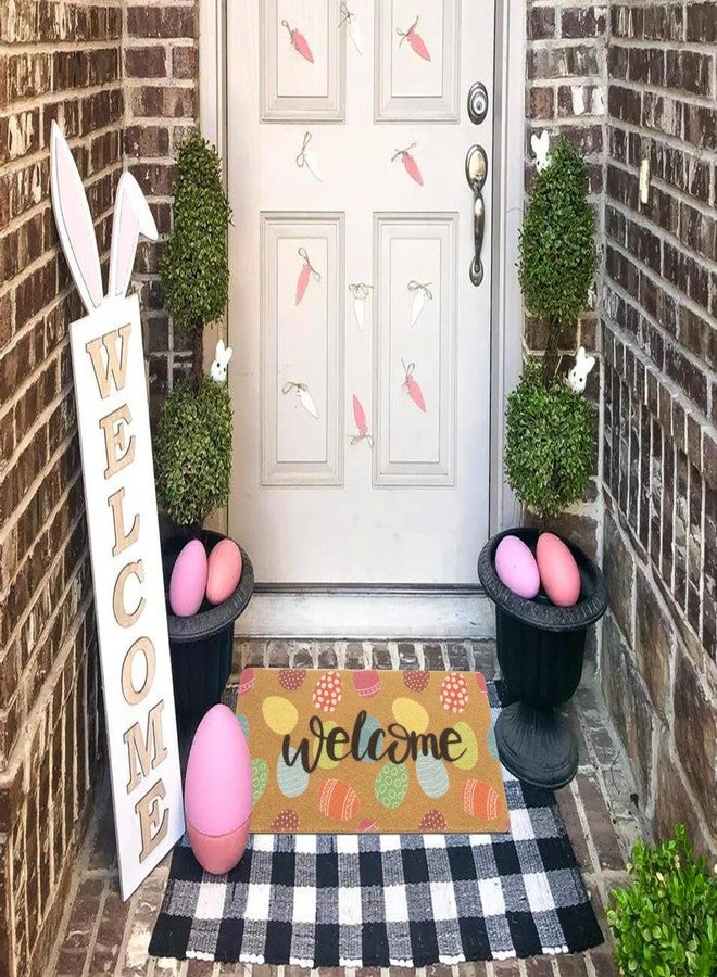 Eohak Easter-Welcome-Doormat Outdoor-Entrance Colorful Easter Eggs Front Door Mat Funny Easter Doormat 17 X 29 Inch - Image 4