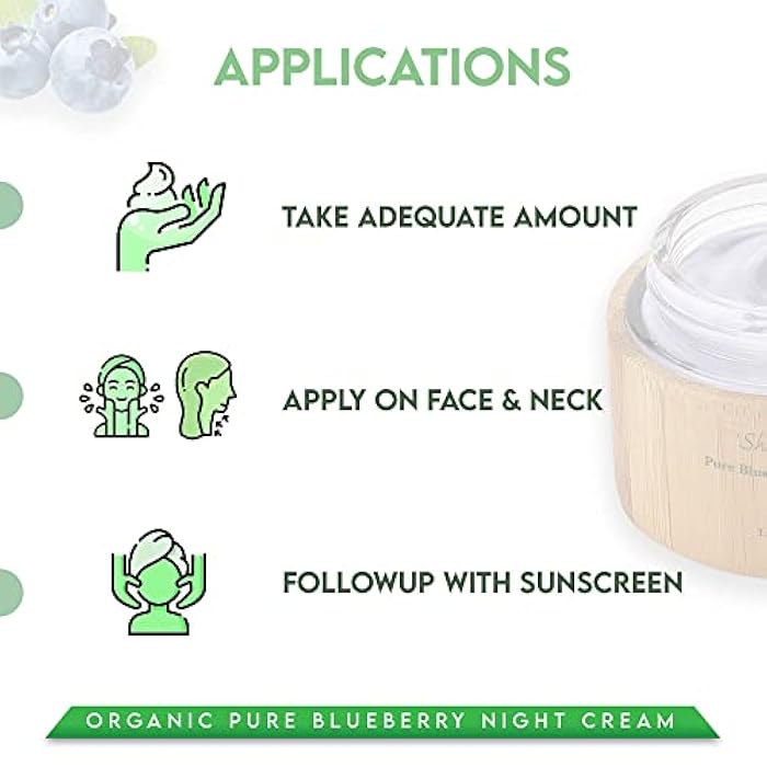Shira Shir Organic Blueberry Night Cream for Nourished, Wrinkle-Free, Radiant Skin. Moisturizer Face Cream with Anti-Aging Formula keeps Skin Hydrated, Pure Facial Skin Care Product (50ml) - Image 4