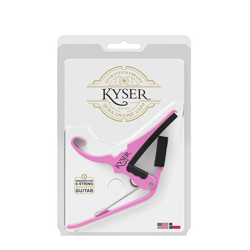 Kyser Musical Products Quick-Change Guitar Capo, KG6PRA, Pink Revival - For 6-String Acoustic Guitars, Made in USA, Quality, Strong, Lightweight, Quick & Easy Key Changes, Innovative, Perfect Fit - Image 5