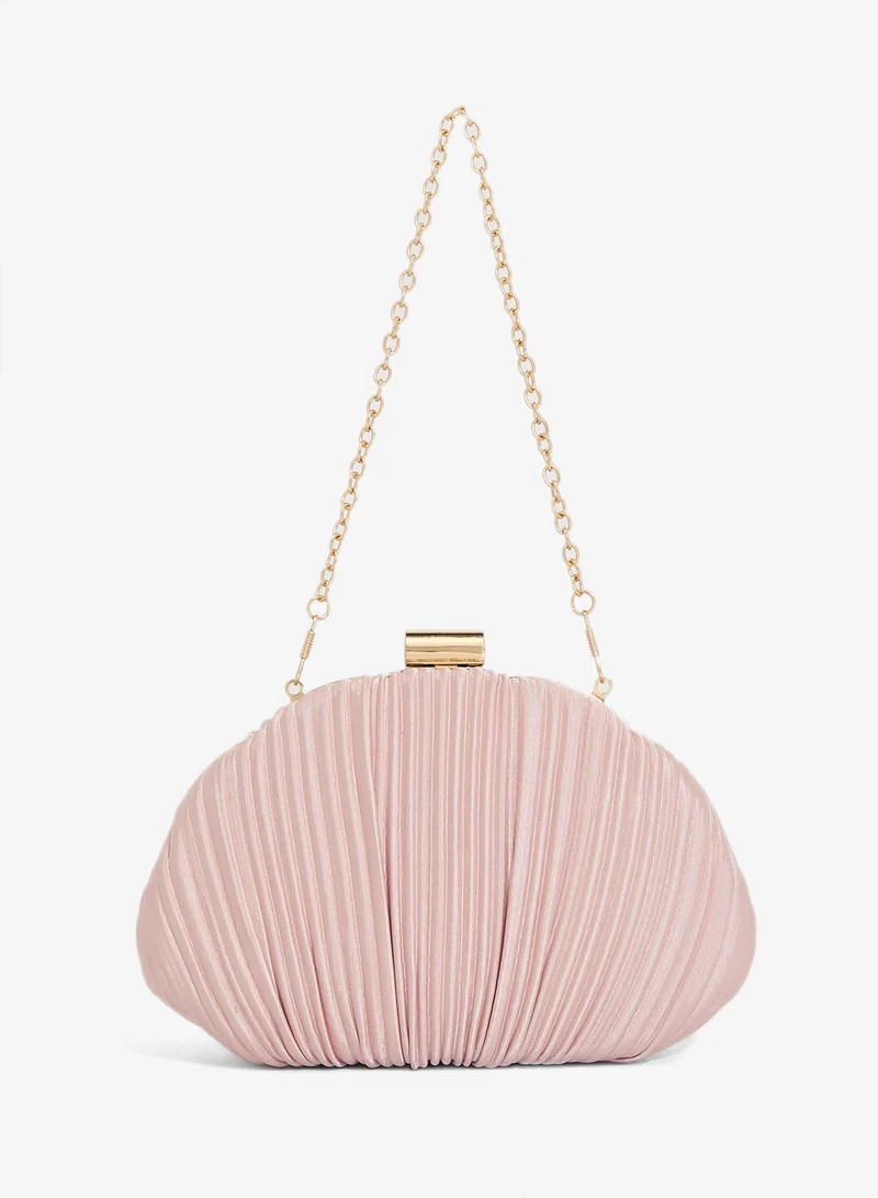 Pleated Seashell Shaped Clutch