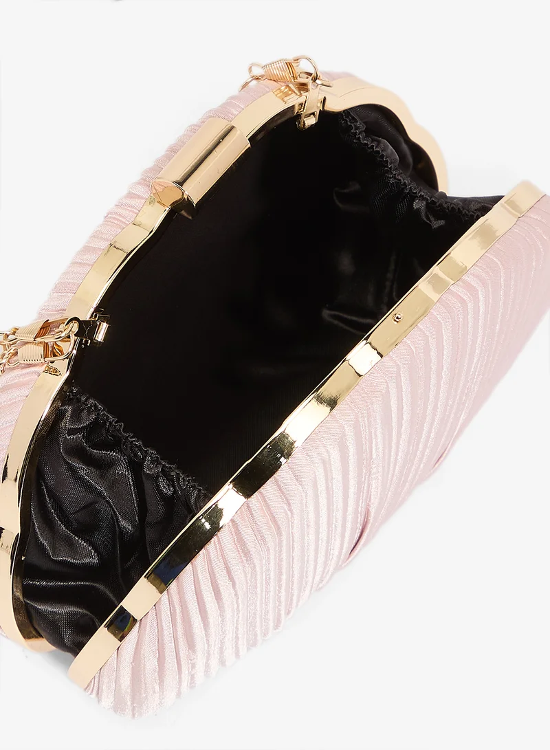 Khizana  Pleated Seashell Shaped Clutch for Women | Best Price UAE