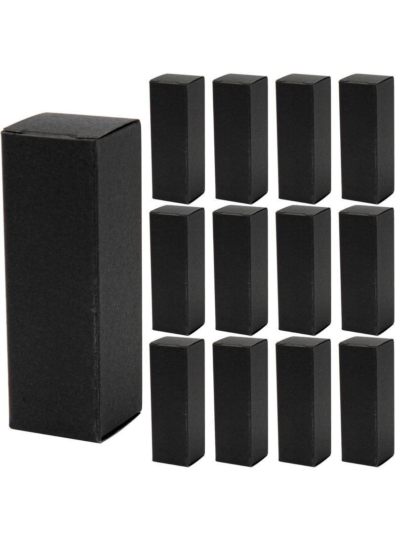 Framendino Framendino 50 Pack Black Rectangle Lipstick Boxes Lip Gloss Bottle Reusable Balm Packaging Cases Essential Oil Wrapping Box for DIY Gift 