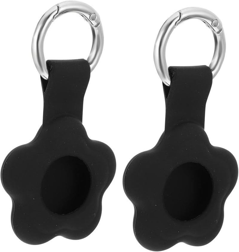 Silicone Keychain Case with Raised Rim for Luggage Keys and Dog Collar Tracking 2 Pack - Image 1