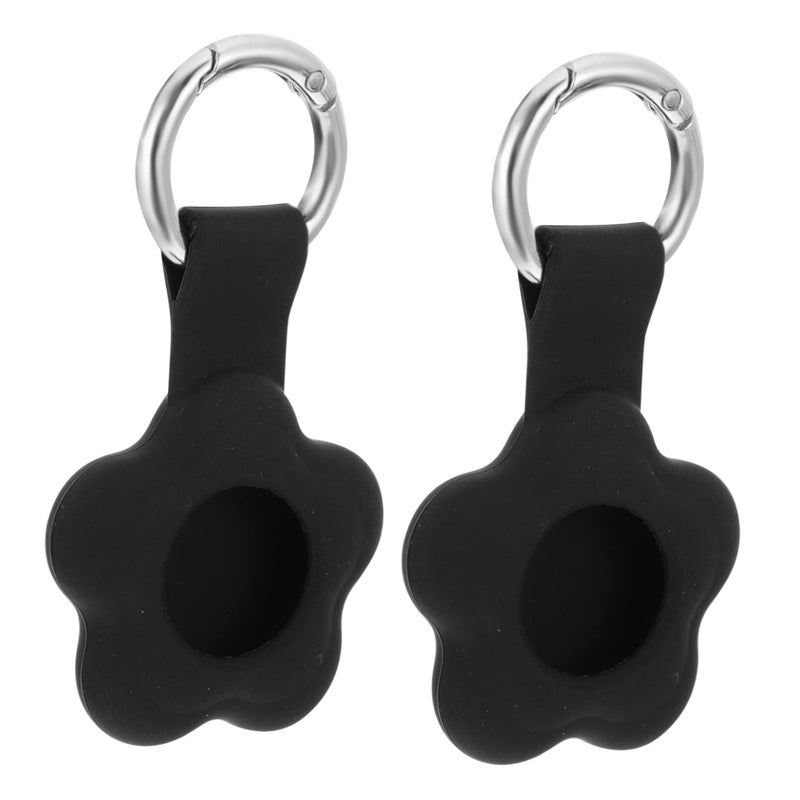 Silicone Keychain Case with Raised Rim for Luggage Keys and Dog Collar Tracking 2 Pack - Image 2