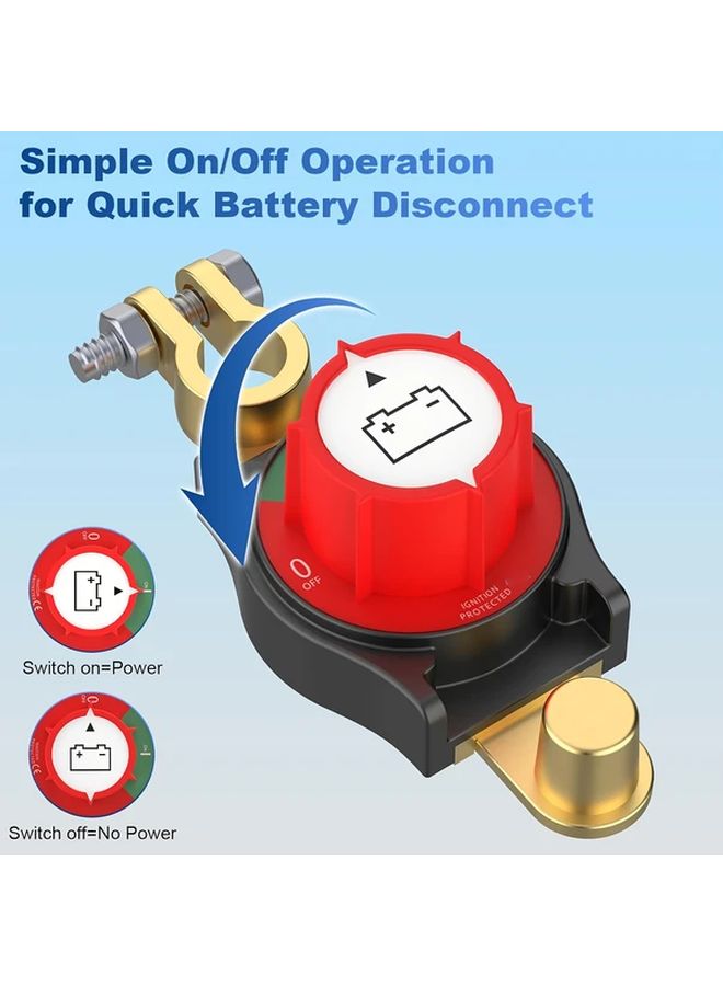 مفتاح فصل بطارية 1000 أمبير تيار مستمر للاستخدام الشاق، تشغيل وإيقاف يدوي للسيارات والشاحنات والقوارب - Image 3