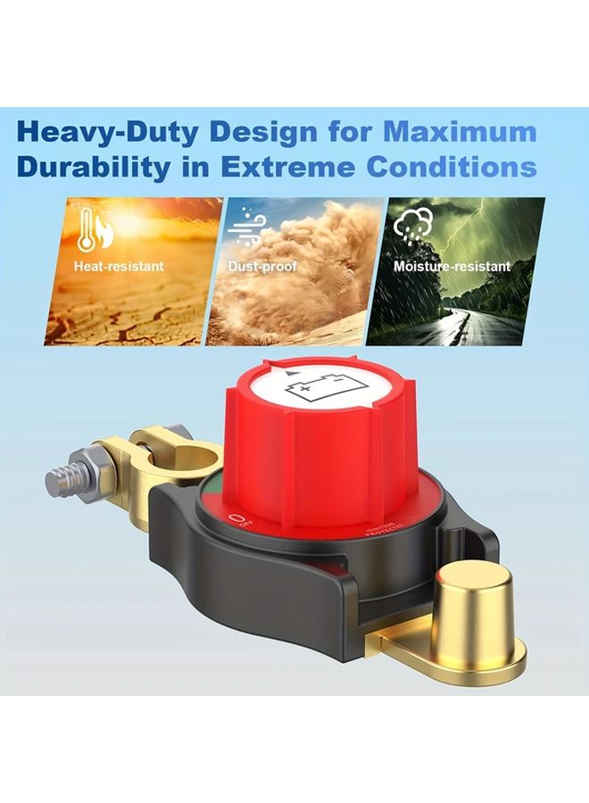 مفتاح فصل بطارية 1000 أمبير تيار مستمر للاستخدام الشاق، تشغيل وإيقاف يدوي للسيارات والشاحنات والقوارب - Image 4