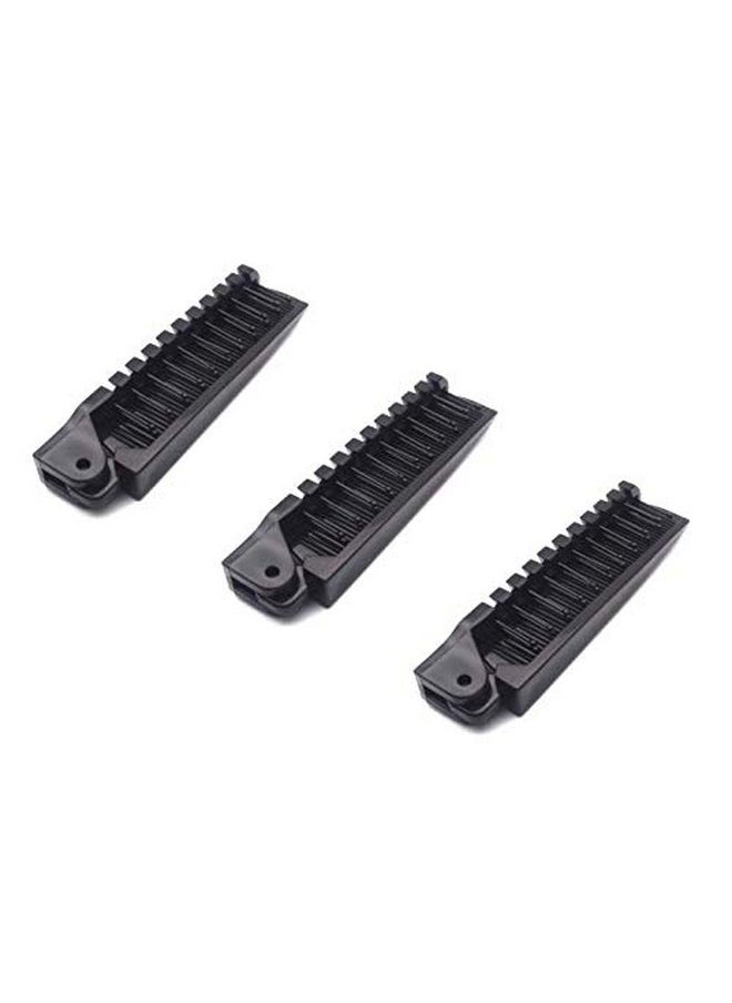 Aeyistry - Eyistry 3 Pcs Portable Travel Hair Comb Brush Foldable Massage Hair Comb Antistatic Hairdressing Tools Set(Black) - Image 1