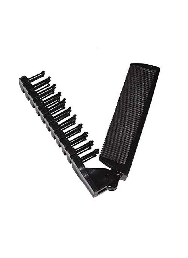 Aeyistry - Eyistry 3 Pcs Portable Travel Hair Comb Brush Foldable Massage Hair Comb Antistatic Hairdressing Tools Set(Black) - Image 1