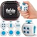 PILPOC theFube Fidget Cube 6Sided Stress Relief Infinity Cube for Adults Kids Boosts Concentration Mindfulness Aid Silent Audible Modes Includes Carry Case for Portability PearlSapphire - Image 3