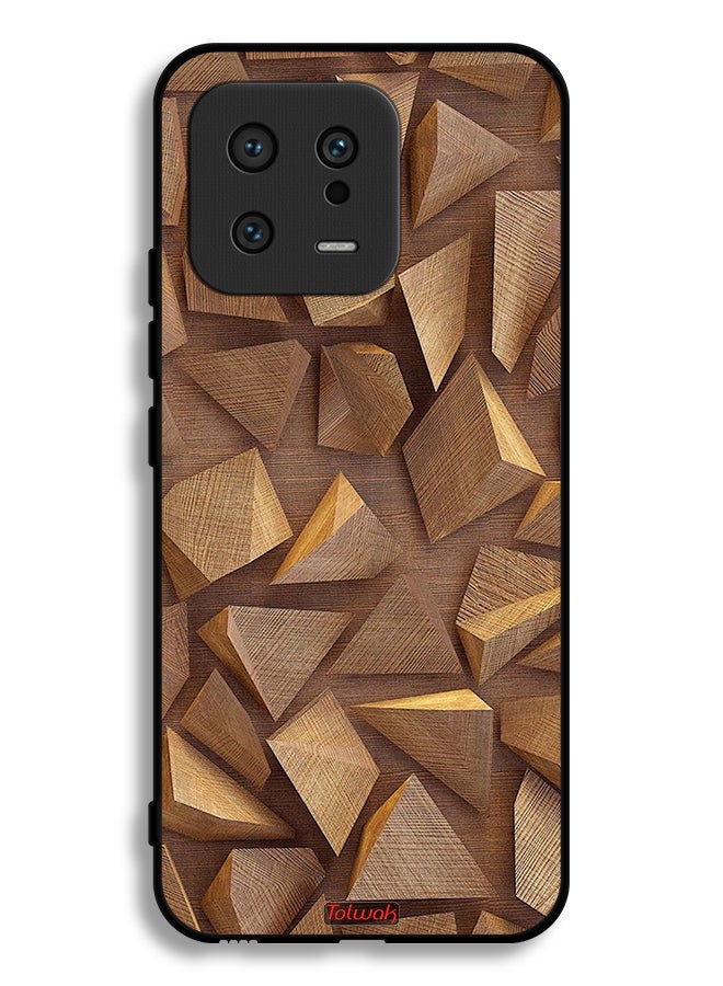 Tolwak Xiaomi 13 Protective Case Cover Wood Pieces Art - Image 2