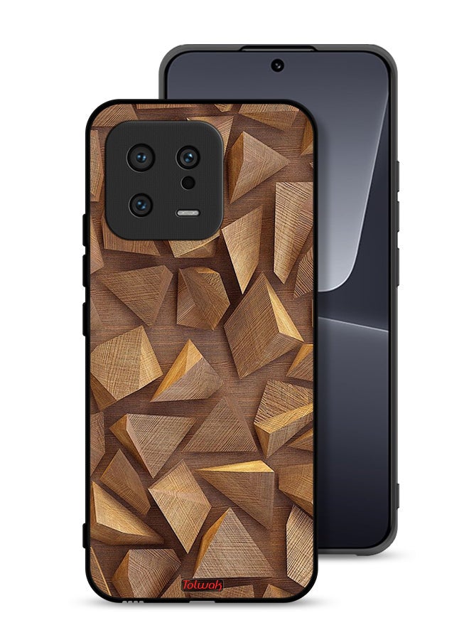 Tolwak Xiaomi 13 Protective Case Cover Wood Pieces Art - Image 1