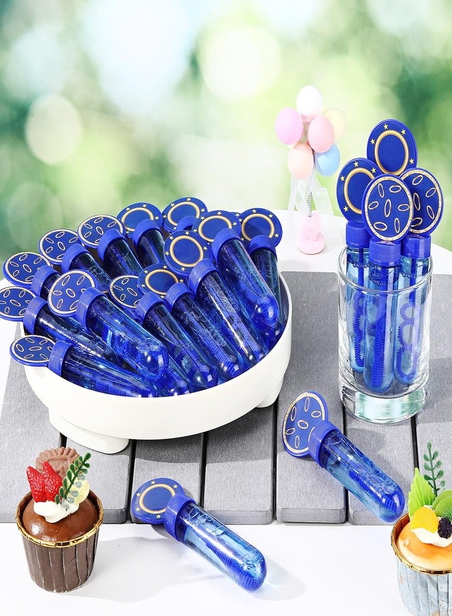 Rotatingpals 24 Pcs Blue with Gold Ring Print Bubble Wands Bubbles Party Favors for Birthday Gifts Prizes Supplies Carnival Easter Goody Bag Stuffers - Image 4