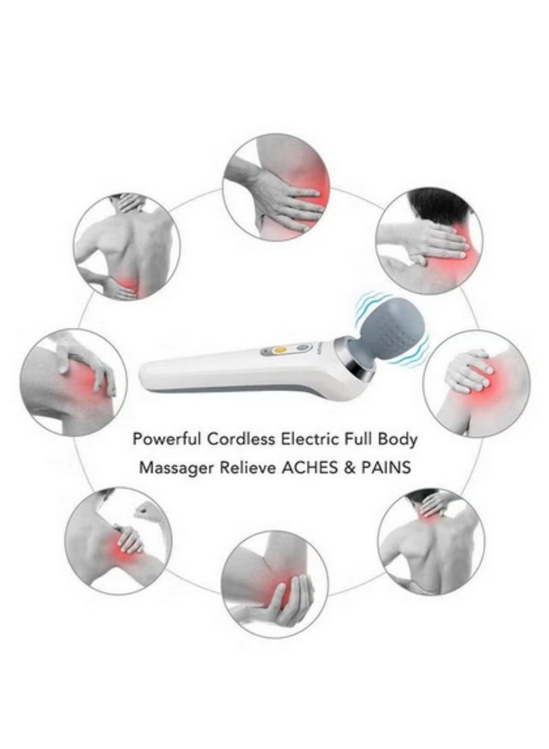 جهاز تدليك محمول لاسلكي صامت 6 أوضاع سرعة شحن USB, IPX7 - Image 4