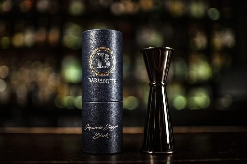 B BARIANTTE BARIANTTE Cocktail Jigger for Bartending, 2 oz 1 oz Japanese Measuring Shot Glass - Black - Image 3
