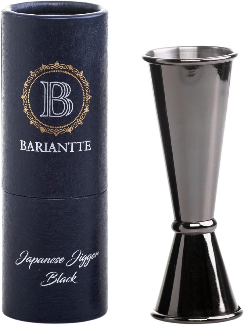 B BARIANTTE BARIANTTE Cocktail Jigger for Bartending, 2 oz 1 oz Japanese Measuring Shot Glass - Black - Image 1