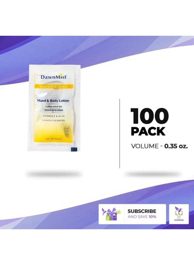 dukal - Moisturizing Lotion Pack Of 100 Hand And Body Lotion Mild Coconut Fragrance Contains Aloe And Vitamin E Alcoholfree Formula Moisture Loss Prevention 035 Oz Singleuse Packet - Image 1