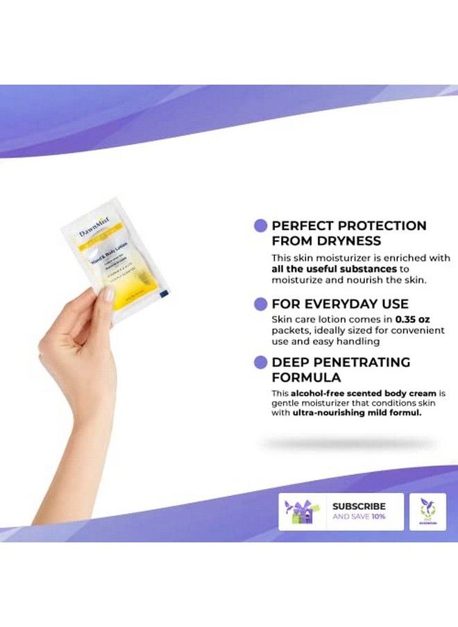 dukal - Moisturizing Lotion Pack Of 100 Hand And Body Lotion Mild Coconut Fragrance Contains Aloe And Vitamin E Alcoholfree Formula Moisture Loss Prevention 035 Oz Singleuse Packet - Image 1